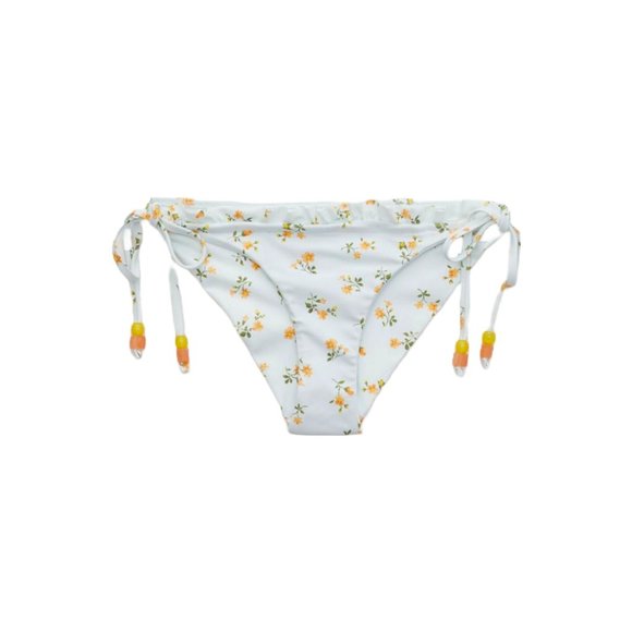 Aerie Printed Ruffle Tie Cheekier Bikini Bottom | S - Picture 2 of 4